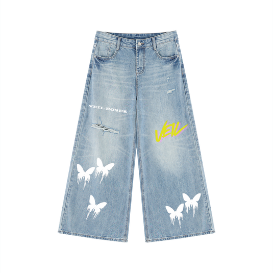 BUTTERFLY EFFECT WASH JEANS