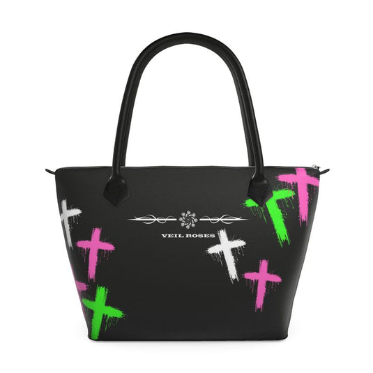 VEIL CROSS TOTE BAG  (2 CLRS)