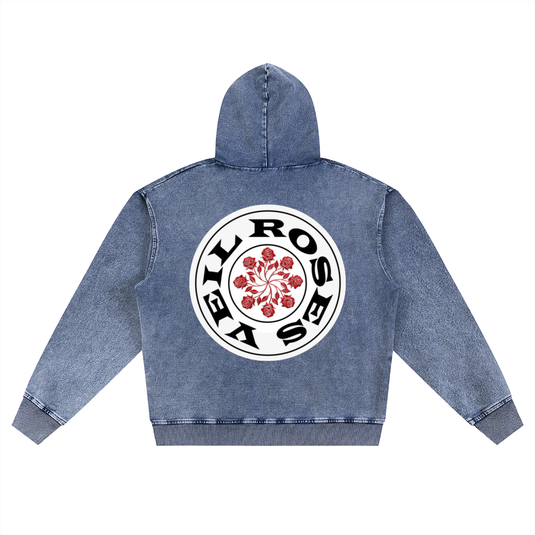 VEIL WASH ZIP HOODIE  (2 CLRS)