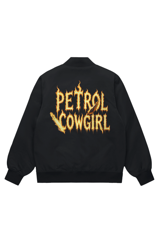 College Bomber Jacket-petrol cowgirl
