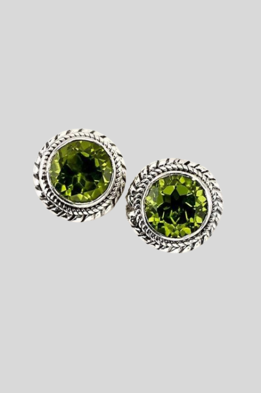 PERIDOT STUDS