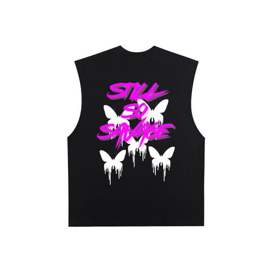 STILL SAVAGE RAW EDGE TANK  (2 CLRS)